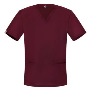 Męska bluza medyczna scrubs slim bordo